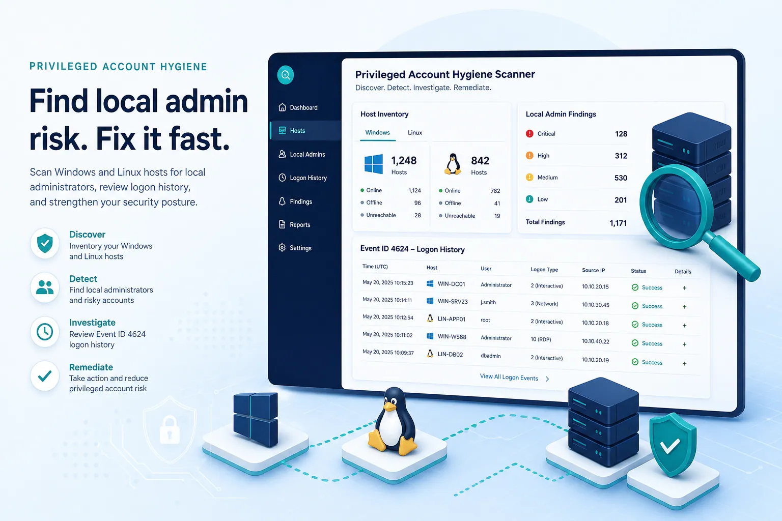 Privileged Account Hygiene Scanner product visual